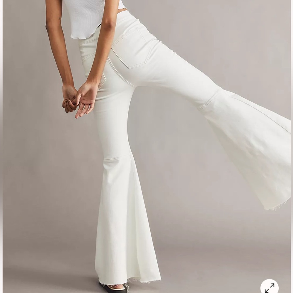 Free People White Flares